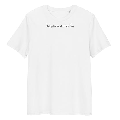 Adoptieren statt kaufen Bio-Baumwoll-T-Shirt