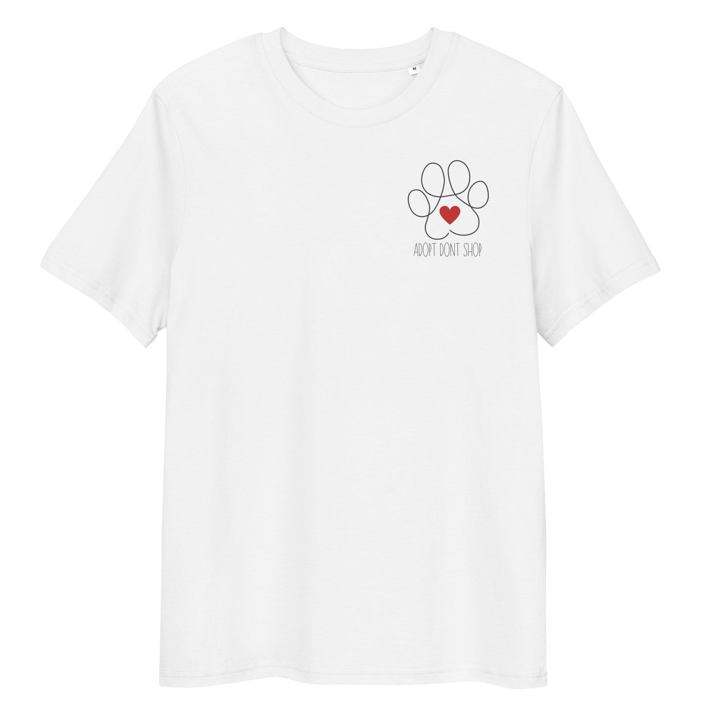 ADOPT DONT SHOP Paw Bio-Baumwoll-T-Shirt