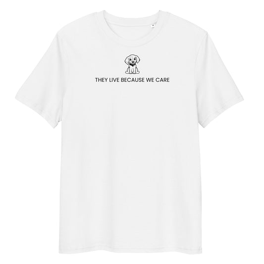 They live because we care x Hunderettung Europa e.V. Bio-Baumwoll-T-Shirt