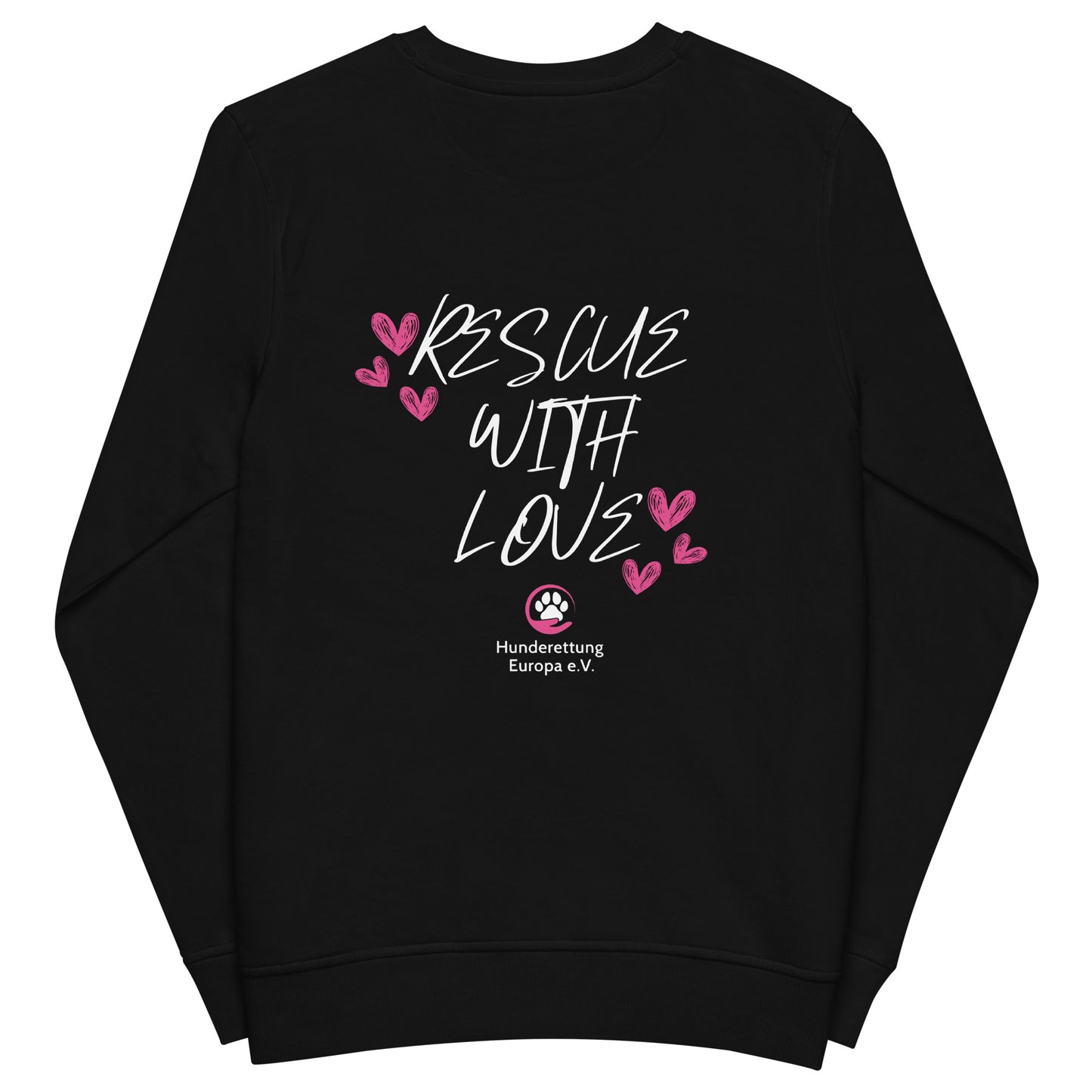 Rescue with Love Hunderettung Europa e.V. Unisex Bio-Pullover