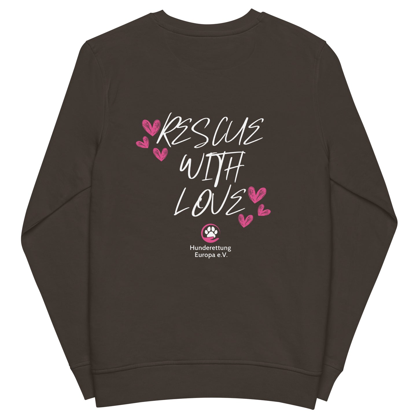 Rescue with Love Hunderettung Europa e.V. Unisex Bio-Pullover