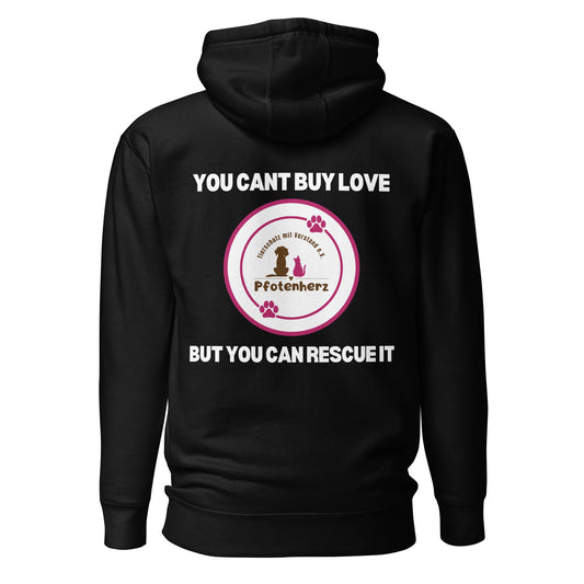 Pfotenherz You cant buy love Hoodie