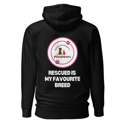 Pfotenherz Rescued is my favourite breed Hoodie
