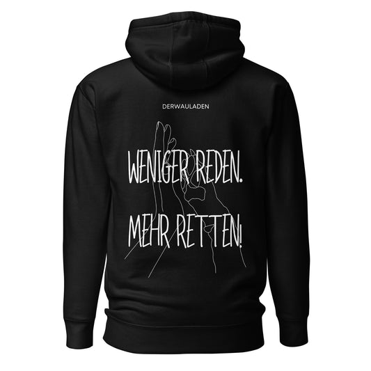 Weniger Reden // Unisex-Hoodie
