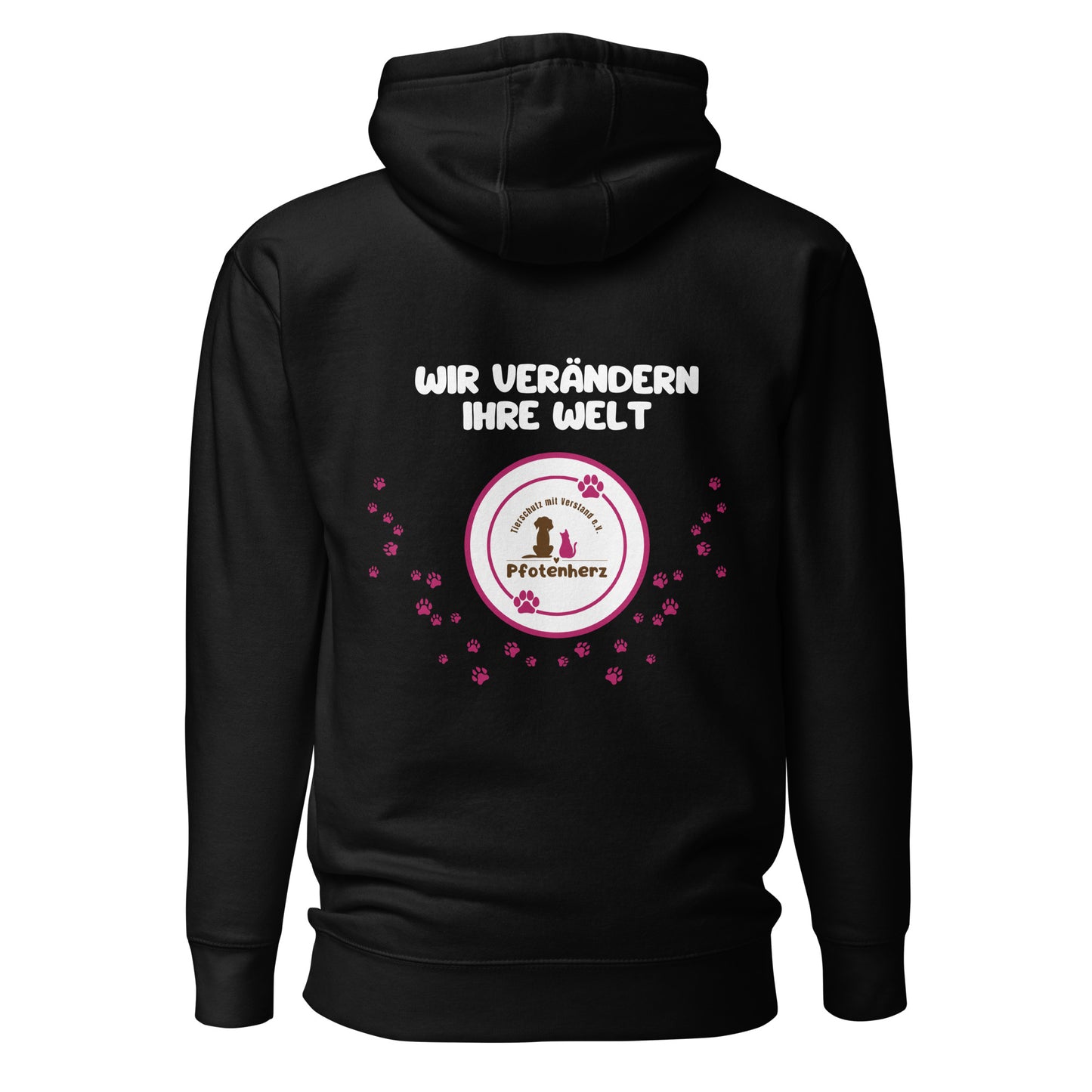 Wir verändern ihre Welt Pfotenherz e.V. // Unisex-Hoodie