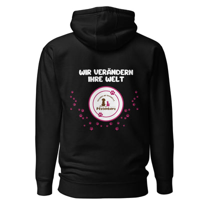 Wir verändern ihre Welt Pfotenherz e.V. // Unisex-Hoodie
