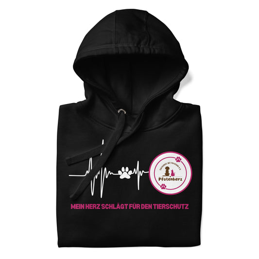 Pfotenherz Mein Herz schlägt Tierschutz Hoodie
