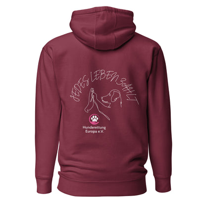 Jedes Leben zählt Hunderettung Europa e.V. // Unisex-Hoodie