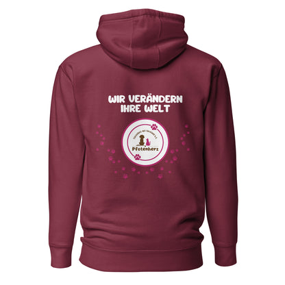 Wir verändern ihre Welt Pfotenherz e.V. // Unisex-Hoodie