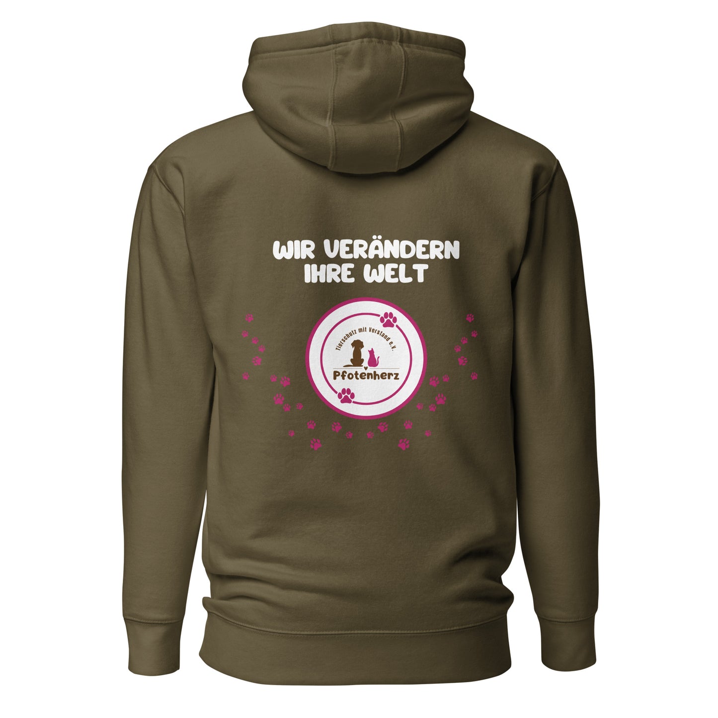 Wir verändern ihre Welt Pfotenherz e.V. // Unisex-Hoodie