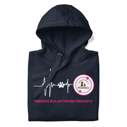 Pfotenherz Mein Herz schlägt Tierschutz Hoodie