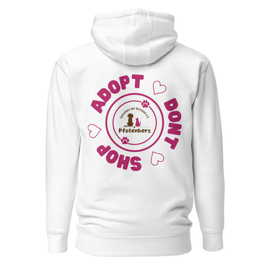 ADOPT DONT SHOP Pfotenherz Hoodie